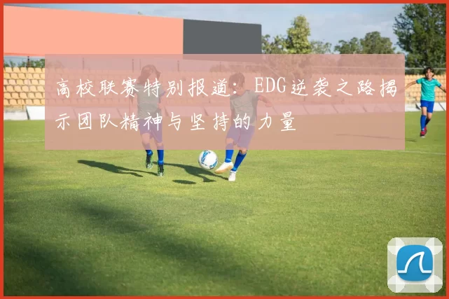 高校联赛特别报道：EDG逆袭之路揭示团队精神与坚持的力量