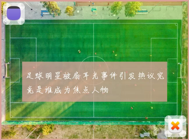 足球明星被扇耳光事件引发热议究竟是谁成为焦点人物