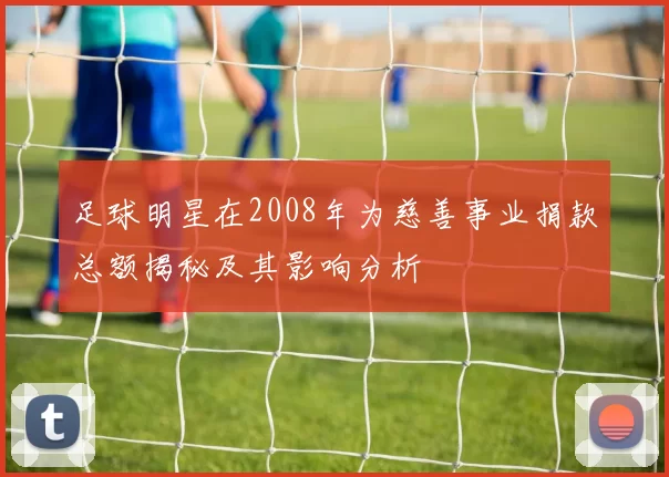 足球明星在2008年为慈善事业捐款总额揭秘及其影响分析