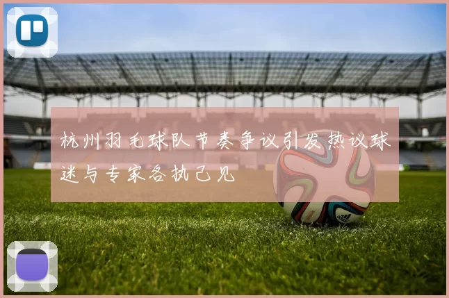 杭州羽毛球队节奏争议引发热议球迷与专家各执己见